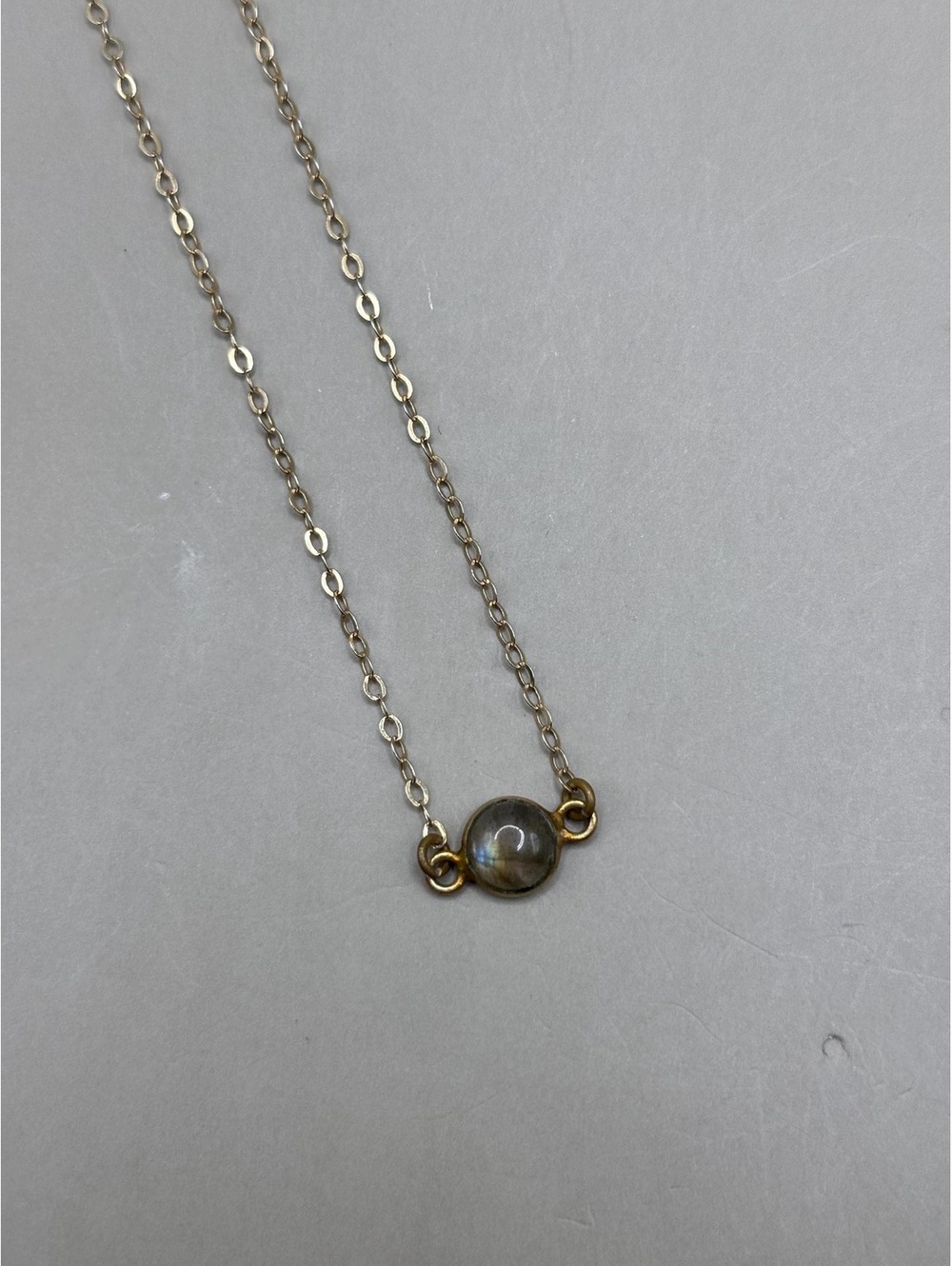 Vintage 14k Gold Filled & Labradorite Pendant Necklace